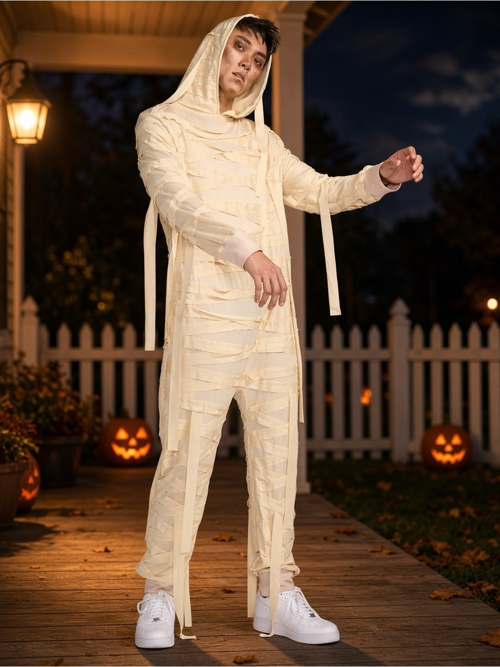 Tipsy Elves Adult Ivory Mummy Halloween Onesie XL NWOT